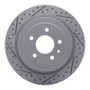 R1 13-19 Cadillac ATS Rear Left Drilled & Slotted Geo-Carbon Rotor