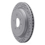 R1 13-19 Cadillac ATS Rear Left Drilled & Slotted Geo-Carbon Rotor