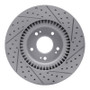 R1 09-11 Hyundai Genesis Sedan Front Left Drilled & Slotted Geo-Carbon Rotor
