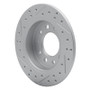 R1 03-08 Hyundai Tiburon Rear Right Drilled & Slotted Geo-Carbon Rotor