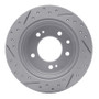 R1 09-16 Hyundai Elantra Rear Right Drilled & Slotted Geo-Carbon Rotor