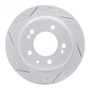R1 09-16 Hyundai Tucson Rear Left Drilled & Slotted Geo-Carbon Rotor