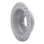R1 09-16 Hyundai Tucson Rear Left Drilled & Slotted Geo-Carbon Rotor