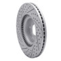 R1 09-14 Hyundai Genesis Sedan Front Right Drilled & Slotted Geo-Carbon Rotor