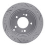 R1 01-10 Hyundai Tucson Rear Left Drilled & Slotted Geo-Carbon Rotor