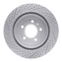 R1 05-11 Cadillac Cts Rear Right Drilled & Slotted Geo-Carbon Rotor