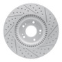 R1 09-14 Hyundai Genesis Sedan Front Left Drilled & Slotted Geo-Carbon Rotor