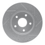 R1 99-04 Jeep Grand Cherokee Front Left Drilled & Slotted Geo-Carbon Rotor