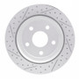 R1 11-25 Dodge Durango Rear Left Drilled & Slotted Geo-Carbon Rotor