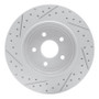 R1 06-10 Jeep Grand Cherokee Rear Right Drilled & Slotted Geo-Carbon Rotor