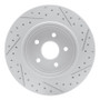 R1 06-10 Jeep Grand Cherokee Rear Left Drilled & Slotted Geo-Carbon Rotor