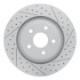 R1 06-10 Jeep Grand Cherokee Front Right Drilled & Slotted Geo-Carbon Rotor