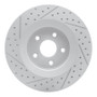 R1 06-10 Jeep Grand Cherokee Front Right Drilled & Slotted Geo-Carbon Rotor