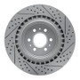 R1 04-11 Cadillac Cts Rear Left Drilled & Slotted Geo-Carbon Rotor
