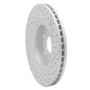 R1 06-10 Jeep Grand Cherokee Front Left Drilled & Slotted Geo-Carbon Rotor