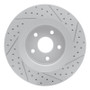 R1 06-10 Jeep Grand Cherokee Front Left Drilled & Slotted Geo-Carbon Rotor