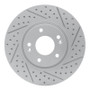 R1 05-24 Hyundai Veloster Front Right Drilled & Slotted Geo-Carbon Rotor