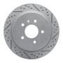 R1 03-11 Cadillac Sts Rear Right Drilled & Slotted Geo-Carbon Rotor