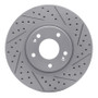 R1 04-11 Hyundai Azera Front Right Drilled & Slotted Geo-Carbon Rotor