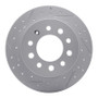 R1 03-08 Hyundai Tiburon Rear Left Drilled & Slotted Geo-Carbon Rotor