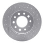 R1 03-08 Hyundai Tiburon Rear Left Drilled & Slotted Geo-Carbon Rotor