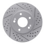 R1 03-13 Hyundai Tucson Front Right Drilled & Slotted Geo-Carbon Rotor