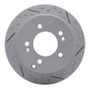 R1 01-10 Hyundai Tucson Rear Right Drilled & Slotted Geo-Carbon Rotor