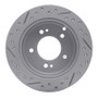 R1 01-10 Hyundai Tucson Rear Right Drilled & Slotted Geo-Carbon Rotor