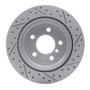 R1 06-20 BMW 430i xDrive Gran Coupe Rear Left Drilled & Slotted Geo-Carbon Rotor