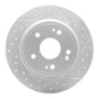 R1 16-25 Honda Hr-V Rear Right Drilled & Slotted Geo-Carbon Rotor