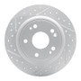 R1 16-25 Honda Hr-V Rear Left Drilled & Slotted Geo-Carbon Rotor