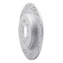 R1 17-26 Acura Rdx Rear Left Drilled & Slotted Geo-Carbon Rotor