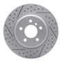 R1 11-16 BMW 535i xDrive Rear Left Drilled & Slotted Geo-Carbon Rotor