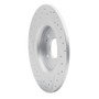 R1 17-20 Honda Civic Sedan Rear Right Drilled & Slotted Geo-Carbon Rotor