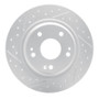 R1 17-20 Honda Civic Coupe Rear Left Drilled & Slotted Geo-Carbon Rotor