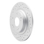 R1 17-20 Honda Civic Coupe Rear Left Drilled & Slotted Geo-Carbon Rotor