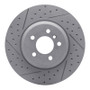R1 11-19 BMW ActiveHybrid 5 Front Left Drilled & Slotted Geo-Carbon Rotor