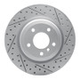 R1 06-15 BMW 330i Rear Right Drilled & Slotted Geo-Carbon Rotor