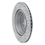 R1 06-15 BMW 330i Rear Right Drilled & Slotted Geo-Carbon Rotor