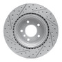 R1 06-15 BMW 330i Rear Right Drilled & Slotted Geo-Carbon Rotor