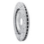 R1 15-18 Porsche Macan Rear Right Drilled & Slotted Geo-Carbon Rotor