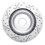 R1 15-18 Porsche Macan Rear Right Drilled & Slotted Geo-Carbon Rotor