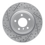 R1 06-15 BMW 330xi Rear Left Drilled & Slotted Geo-Carbon Rotor