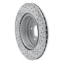 R1 06-15 BMW 330xi Rear Left Drilled & Slotted Geo-Carbon Rotor