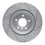 R1 06-15 BMW 330xi Rear Left Drilled & Slotted Geo-Carbon Rotor