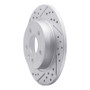 R1 11-22 Buick Encore Rear Left Drilled & Slotted Geo-Carbon Rotor