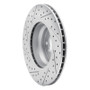 R1 06-12 BMW 330xi Front Right Drilled & Slotted Geo-Carbon Rotor