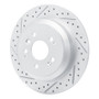 R1 16-26 Honda Passport Rear Left Drilled & Slotted Geo-Carbon Rotor