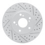 R1 16-26 Honda Civic Coupe Front Right Drilled & Slotted Geo-Carbon Rotor