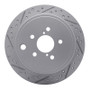 R1 08-15 Subaru Outback Rear Right Drilled & Slotted Geo-Carbon Rotor
